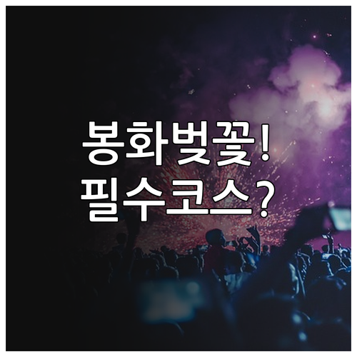 봉화 벚꽃 축제 일정과 지역 특산물 로컬 마켓 정보