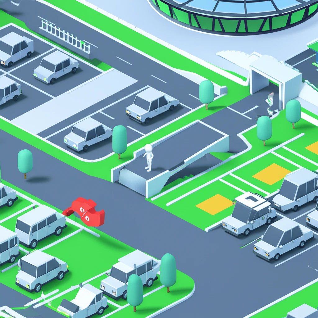 도원역 인근 주차장 전경