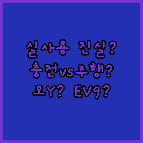 모델Y와 EV9 실사용 비교 | 충전 주행 거리 정리