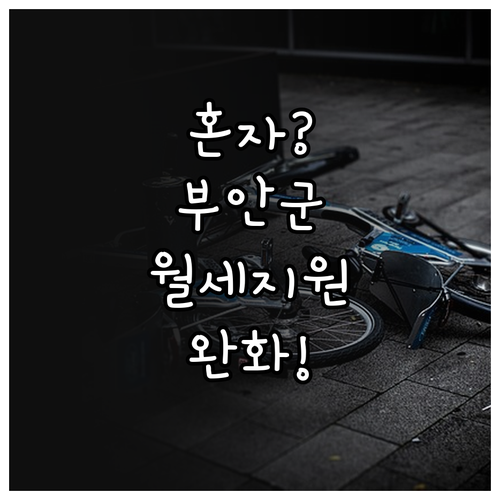 혼자 사는 청년을 위한 부안군 월세 지원 완화 조건