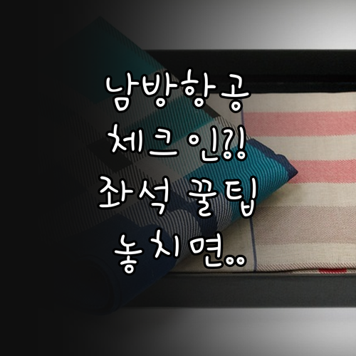 중국남방항공 온라인 체크인 시간과 좌석 지정 방법