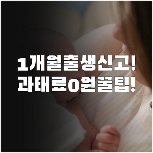 출생신고 기한 1개월 확인하고 과태료 없이 신청하는 방법